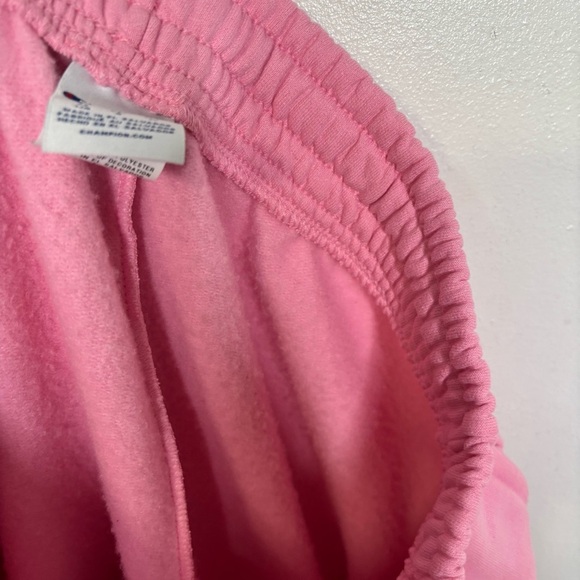 Champion Pink Sweatpants Women’s L Drawstring Fleece Joggers Y2K Athleisure - Picture 7 of 8